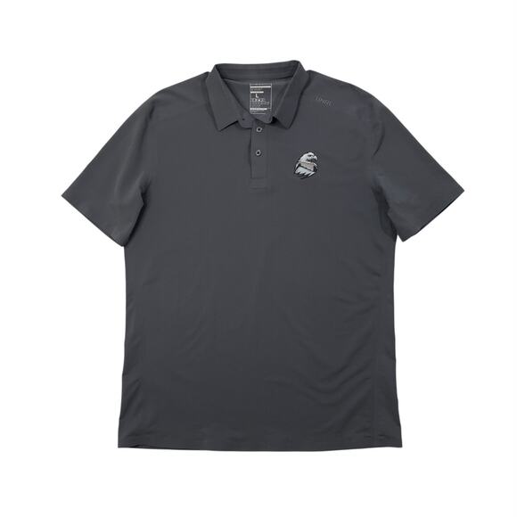 UNRL Polo Shirt Men L Large Graphite Grey Performance Pique Iron Eagle Golf Logo - Picture 1 of 8